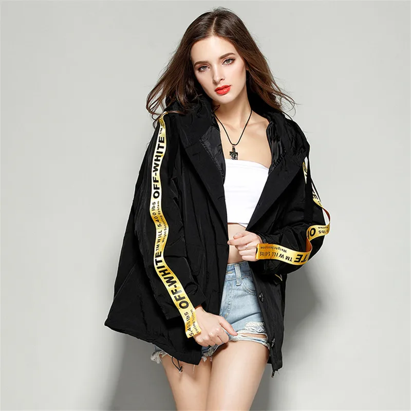 Летом кожа наружное легкое пальто ветровка с капюшоном письмо этикетки длинными