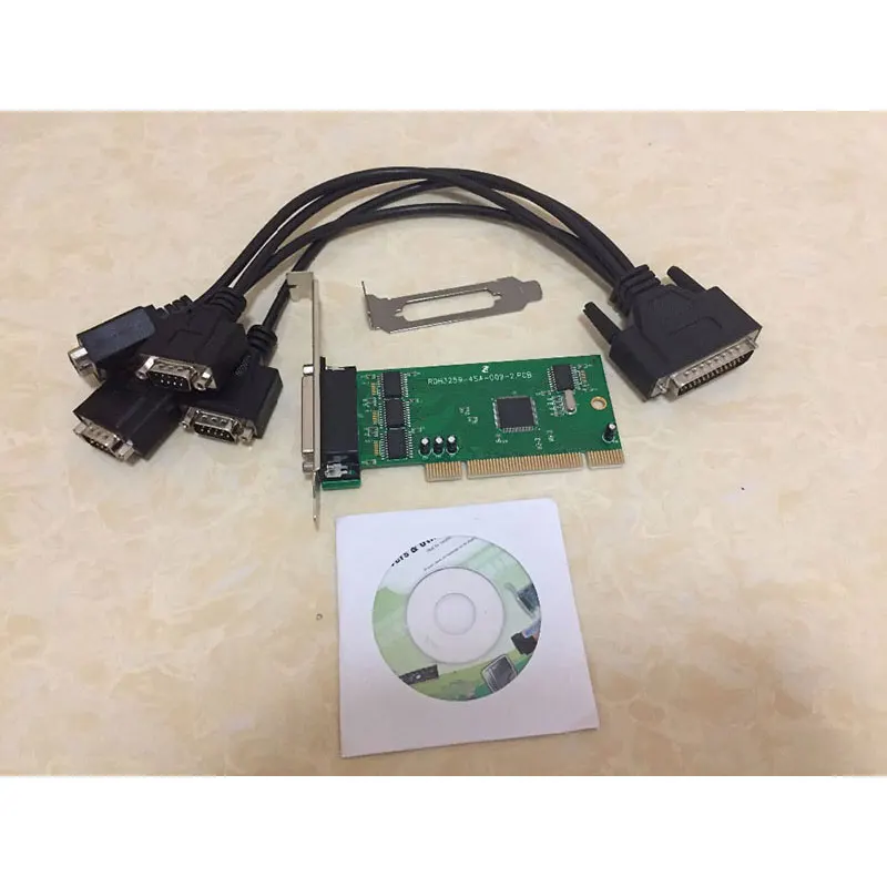 Серийная карта PCI 4 порта RS232 RS-232 DB9 Pin COM-адаптер мульти Серийный порт s-карта набор