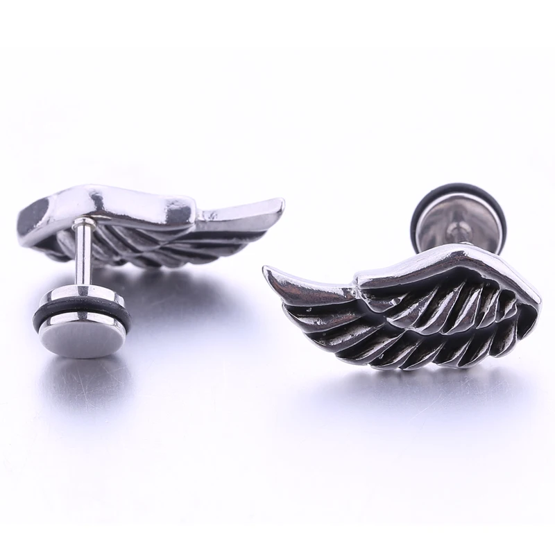 Крыло ангела модные серьги в форме Парень Девушка унисекс Прохладный