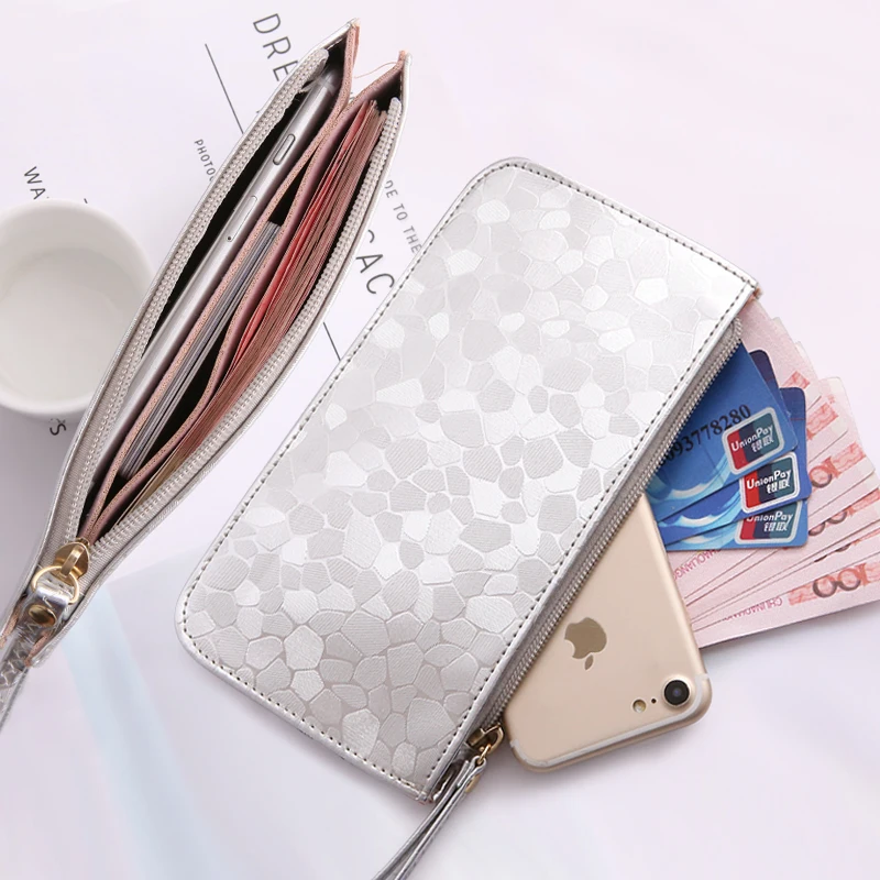 Женский Длинный кошелек APP BLOG на молнии с отделением для монет и карт маленькие