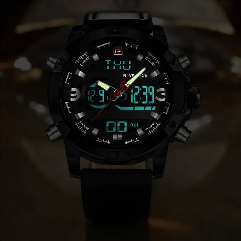 Часы наручные NAVIFORCE Мужские Цифровые спортивные брендовые Роскошные армейские
