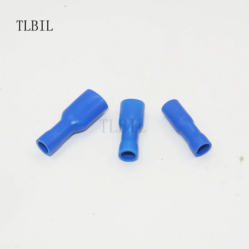 Blue 50 шт. синий 16~ 14 AWG 2,8 4,8 6,3 мм Женский полностью изолированный Быстрый разъединитель 1,5-2,5/mm2 - Цвет: Blue