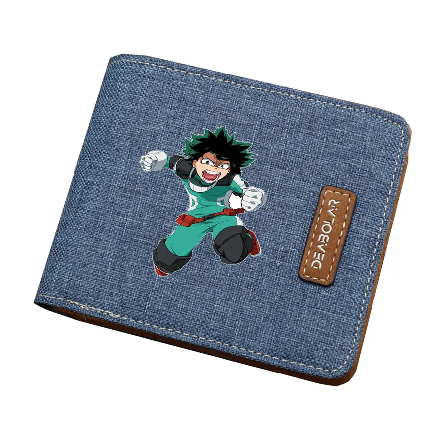 04 Бумажники с героями мультфильма «Мой герой» Boku no Hero Academy Izuku Midoriya, короткий кошелек, студенческий кошелёк для монет - Цвет: 04