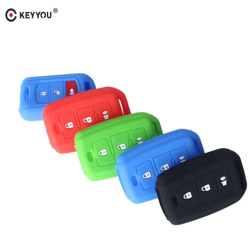 Силиконовый чехол KEYYOU для автомобильного ключа брелка Toyota Avalon Camry Corolla RAV4 смарт