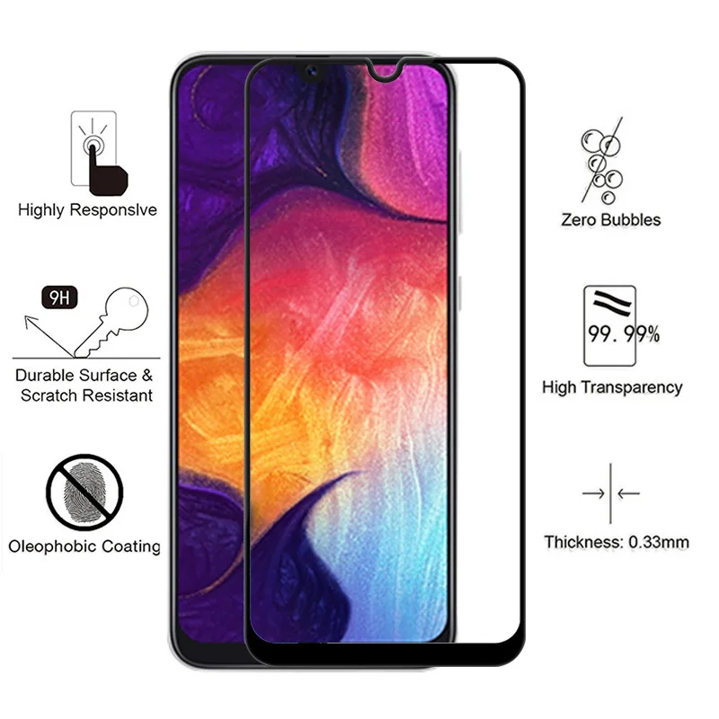 Чехол из закаленного стекла для samsung a10 a20 e a20e a30 a40 s a40s a50 a60 a70 a80 a90 защитный чехол