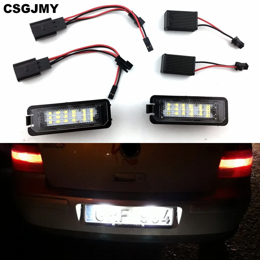 Лампа для номерного знака 18SMD LED белая VW Golf MK4 MK5 MK6 Passat Polo CC Eos Porsche Cayenne Boxster - купить