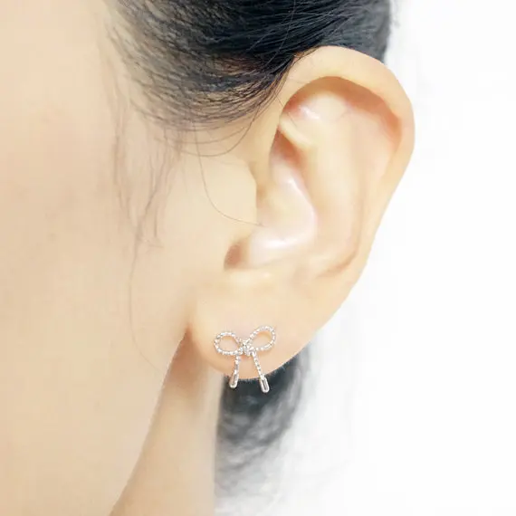 Shuangshuo 2017 новое поступление модные серьги-гвоздики с бантом этнические серьги для