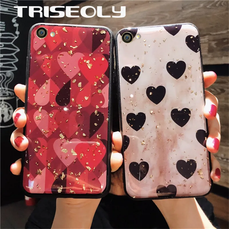 Роскошный чехол для телефона TRISEOLY с золотой фольгой OPPO A59 A37 A57 A83 A79 A39 F9 A5 A3 A7 A33 R17 K1