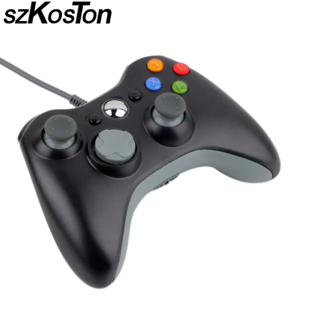 USB проводной геймпад для Microsoft Xbox 360 консоль проводной контроллер Джойстик Черный Белый Красный Синий для ПК игровой джойстик