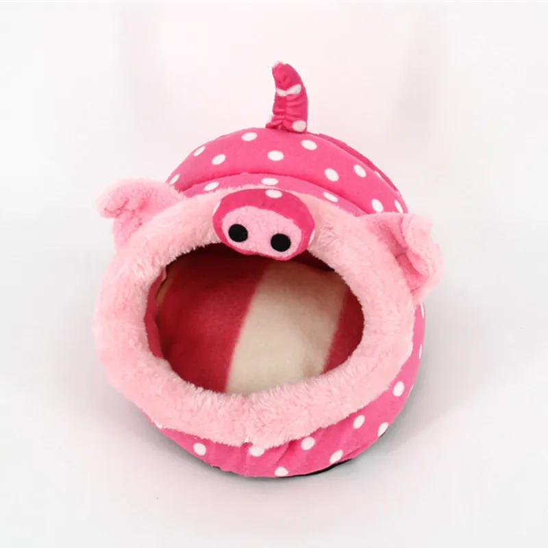 Pink Рождество олень кошка дом Конура для собаки зимние теплые Мультяшные тапочки с анималистическим принтом форма домашних животных спальный коврик съемный Собака Кровати ATY-034 - Цвет: Pink
