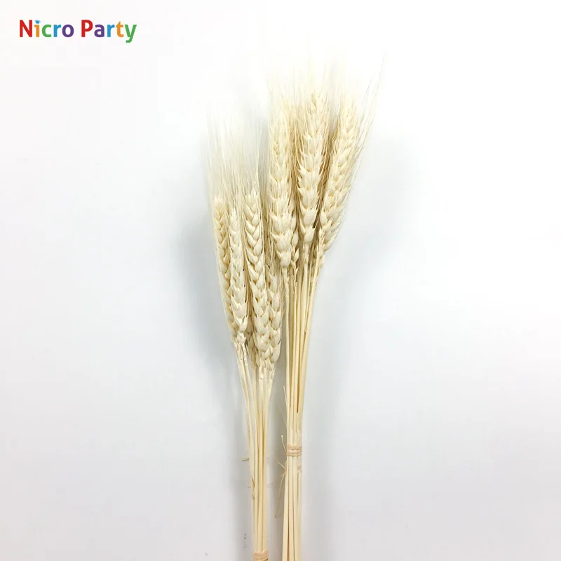 Nicro 20 шт./лот натуральный искусственный осенний пшеничный цветок букет украшение