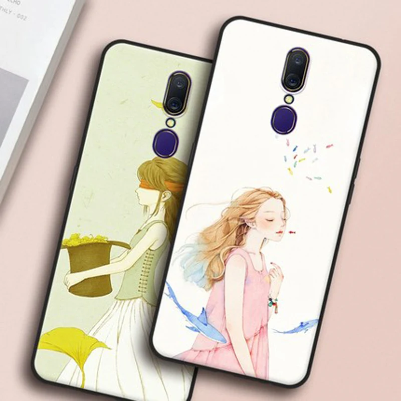 Чехол для OPPO F11 6 53 дюйма мягкий силиконовый чехол телефона с мультяшным рисунком