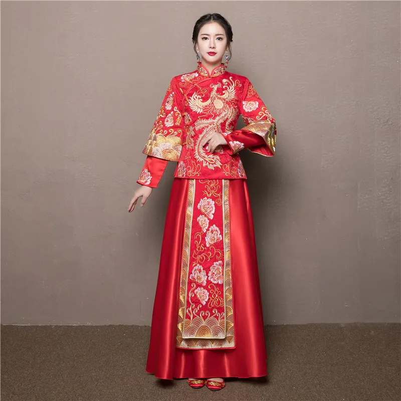 Китайское винтажное красное вечернее платье cheongsam в китайском стиле одежда для