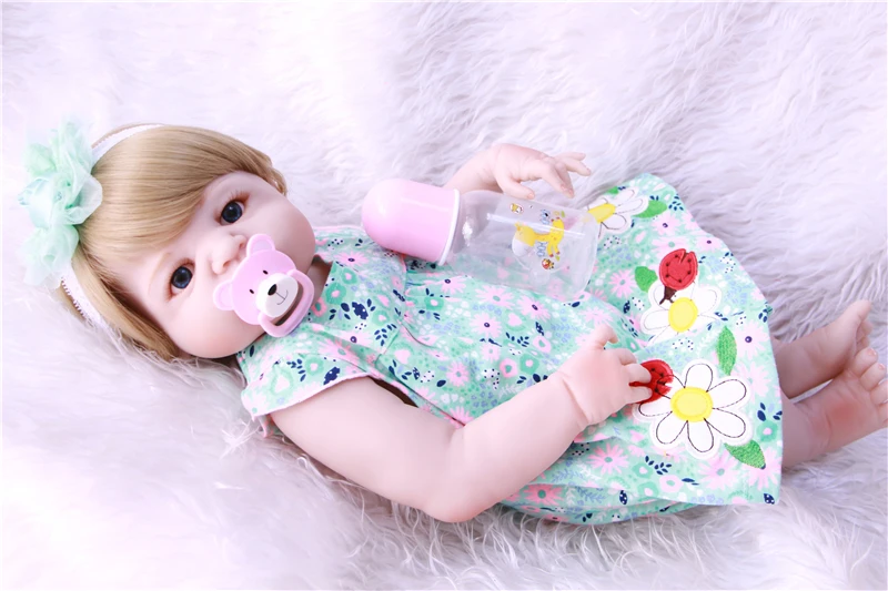 DollMai bebes reborn 2" полностью силиконовая кукла reborn baby girl, куклы блонд, парик принцессы, куклы для детей, рождественский подарок, bonecas reborn