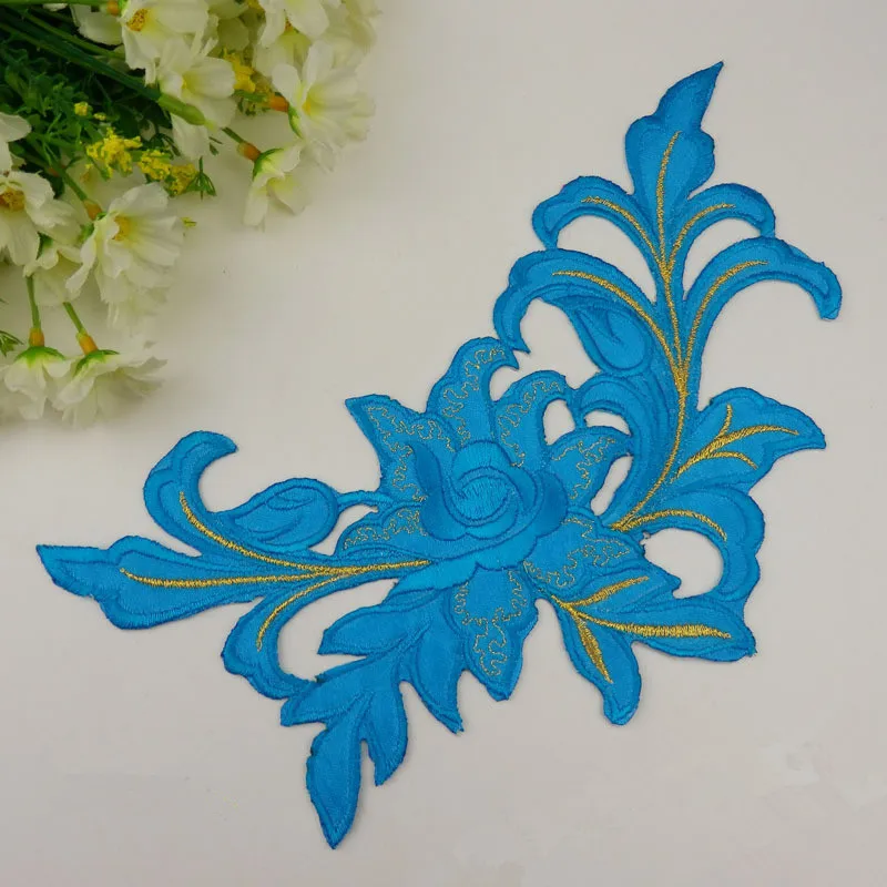 diy Red Peony Flower Venise Lace Collar Applique Patches Neckline Fabric Embroidered For Accessories Arts Crafts Sewing | Дом и сад