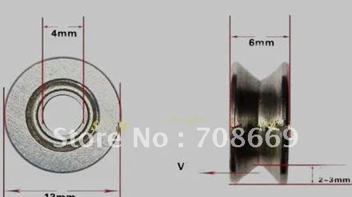 Шарикоподшипники с V образным пазом 0 157 дюйма Vgroove 4x13x6 мм 2 шт. 4 мм|vgroove|vgroove bearing |