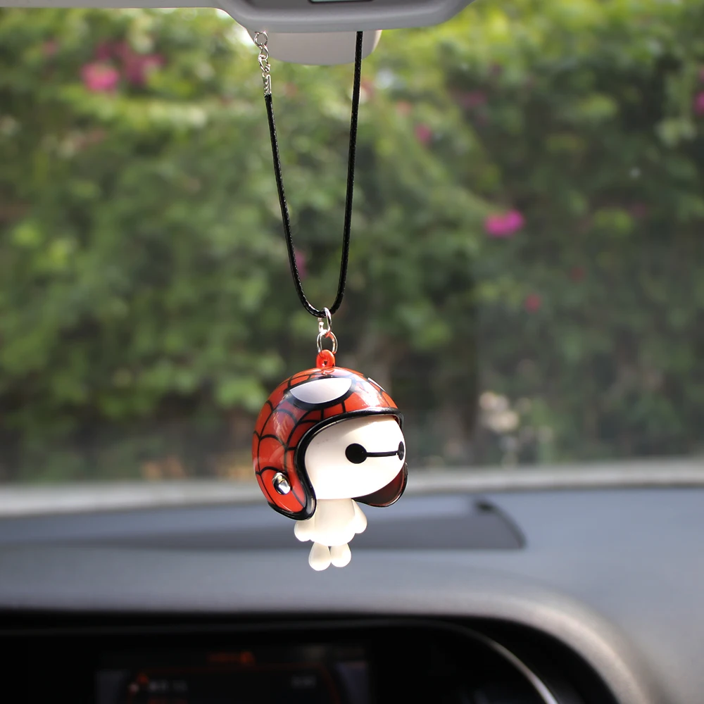 Автомобиль кулон милый шлем робот Baymax кукла висит украшения автомобилей зеркало заднего вида украшения интимные аксессуары Подарки
