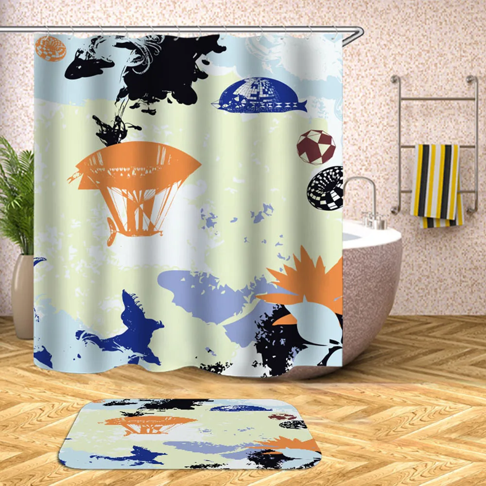 Dinosaur Kids Bathroom Curtain Shower Children Cartoon Animal | Дом и сад
