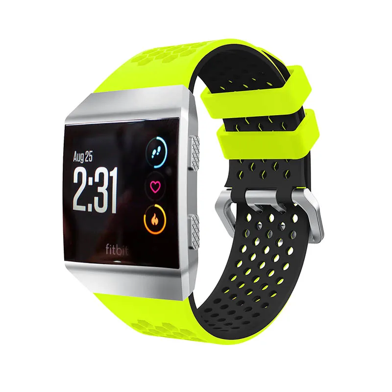 Силиконовые мужские и женские часы ремешок для Fitbit ионический Замена браслет