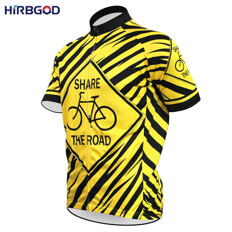 HIRBGOD Share The Road желтая Классическая велосипедная Джерси в стиле ретро одежда для