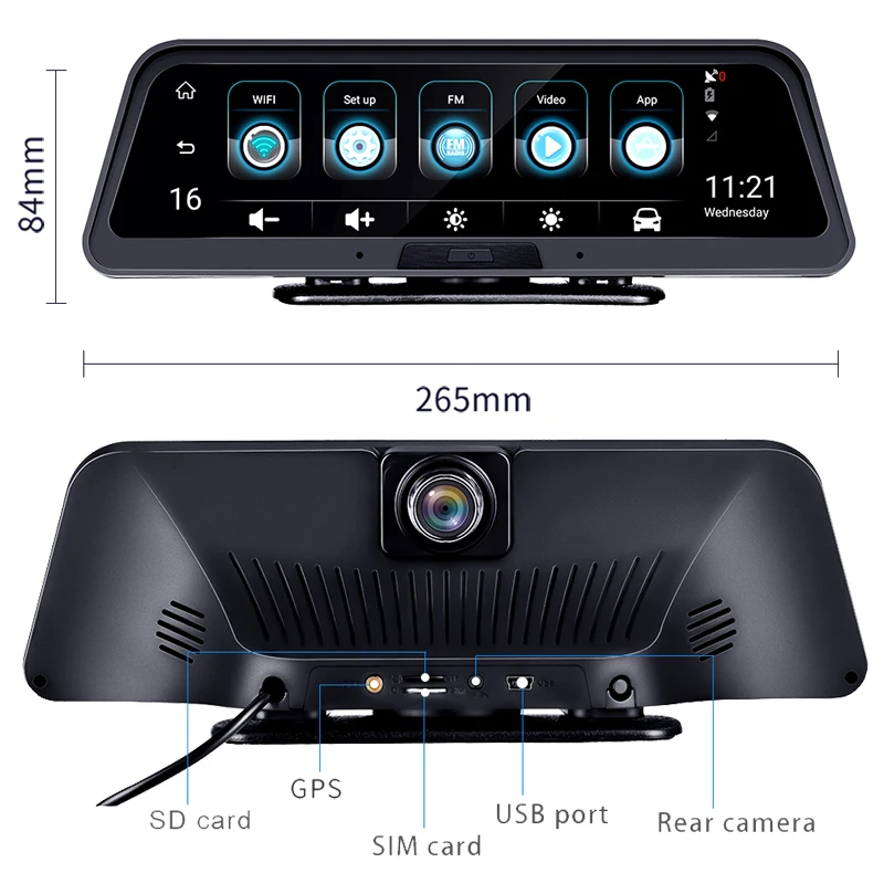 ANSTAR 10 ''4G видеорегистратор Android приборная панель Автомобильная камера WiFi gps ADAS Автомобильный видеорегистратор 1080P видео рекордер регистратор авто камера заднего вида