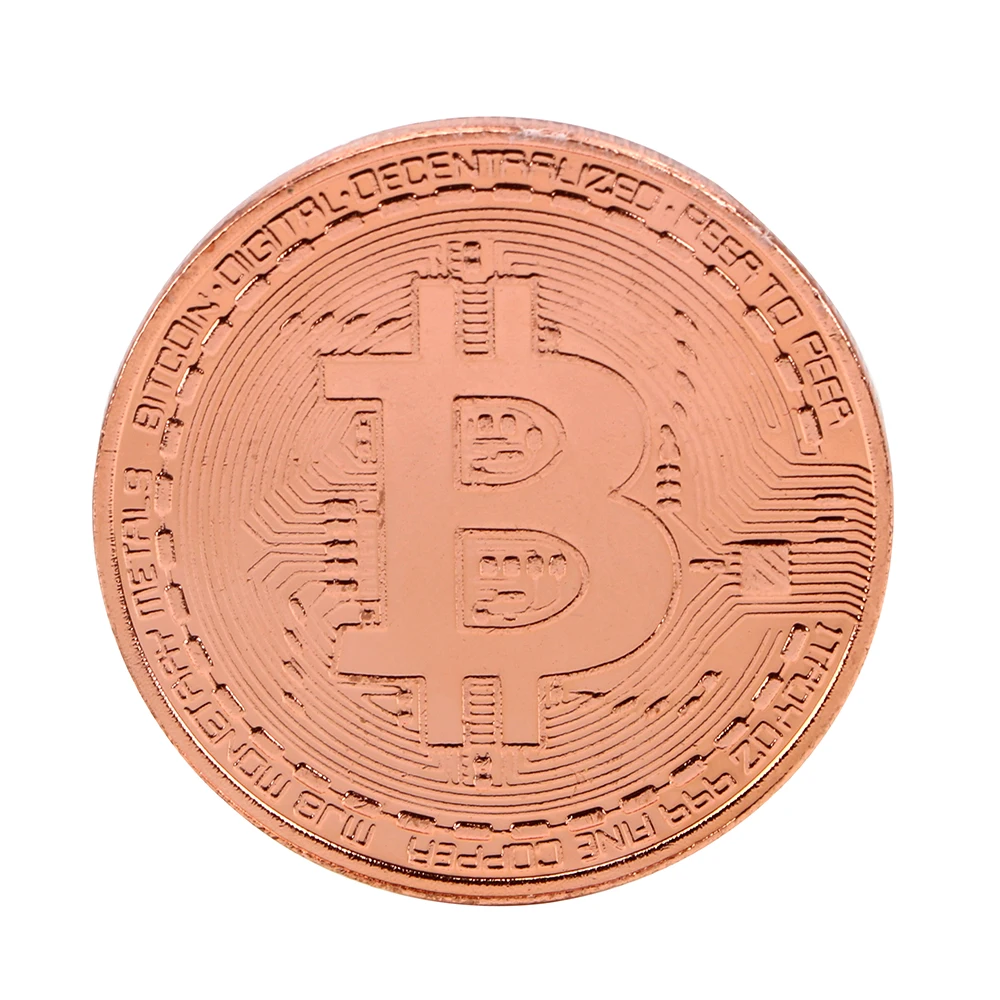 Copper NICEYARD позолоченная монета Биткоин Античная имитация BTC Металл физическая Коллекционная искусство золотые памятные монеты - Цвет: Copper