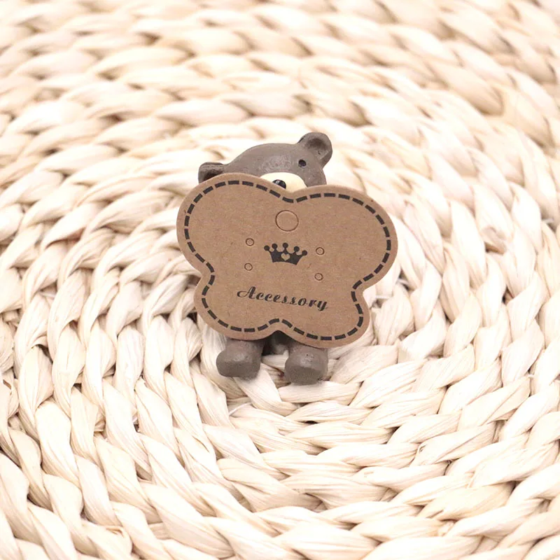 

200pcs Kraft Earring Cards Paper Jewelry Cards Brown Handmade Earring Displays Cards Fashion Love Gift Earcard Cards