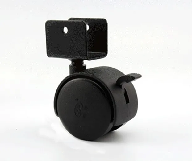 4 шт./лот 1,5 «2» Детская кроватка с вакуумными шинами колеса ролики универсальный ролик для ножек мебели тормоз Черный
