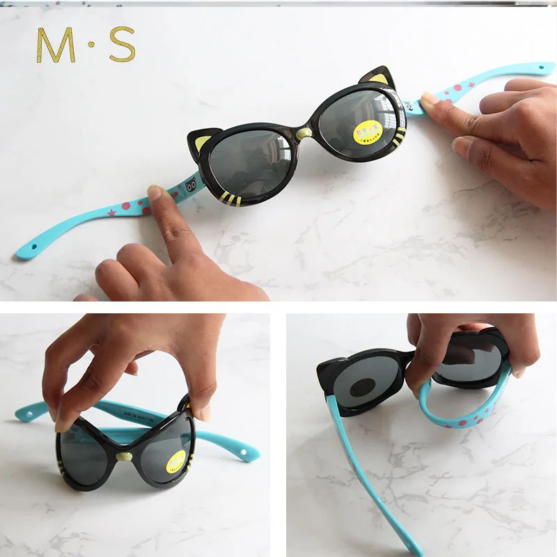 Детские солнцезащитные очки &quotкошачий глаз&quot детские 2018 поляризационные