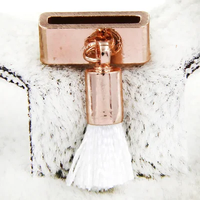 White Tassel Rose Кристалл юкам Сердце Любовь Дерево жизни болтаются белый серый черный оранжевый кисточкой кулон слайд талисманы хранитель для браслета ювелирных изделий - Окраска металла: White Tassel Rose