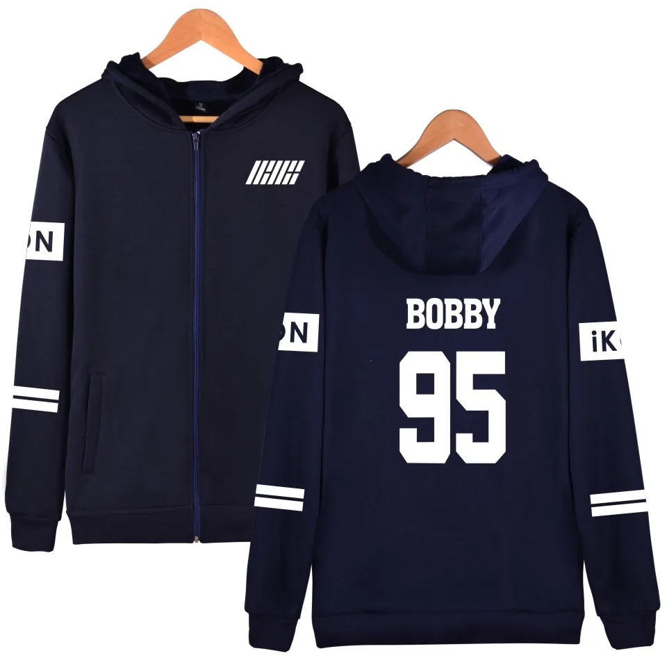 WEJNXIN KPOP IKON BI BOBBY концертный альбом толстовки на молнии Женская Повседневная Harajuku Женская толстовка большого размера Moletom Feminino