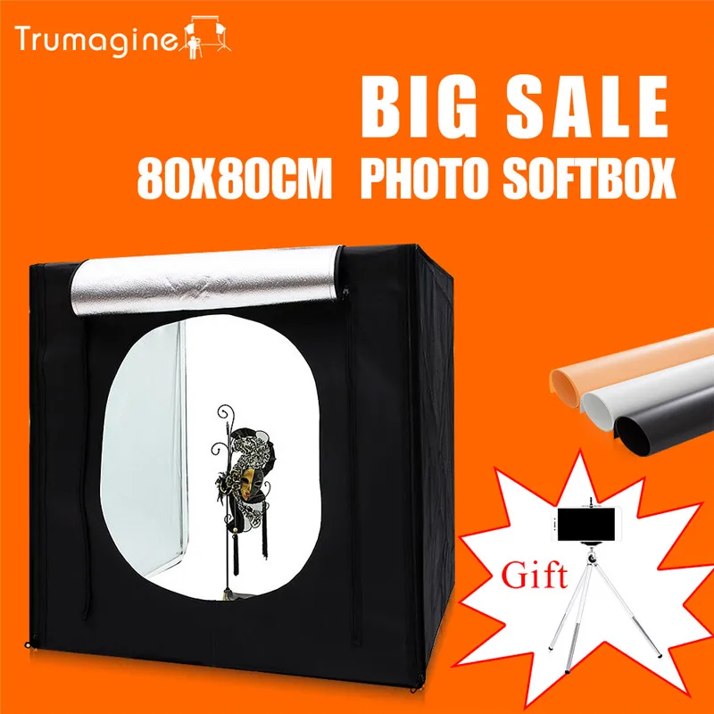 Софтбокс для фотостудии TRUMAGINE 80*80*80 см световая палатка световой короб фотосъемки