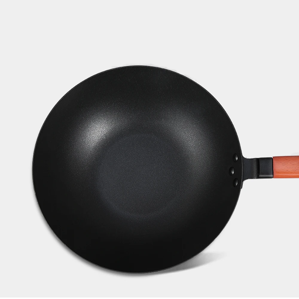 Fine iron wok non-stick pan less smoke old-fashioned home cast kitchen pot wx9141531 | Дом и сад