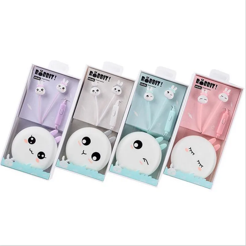 Милый мультфильм кролик наушники вкладыши Универсальный 3 5 мм Музыка Беруши
