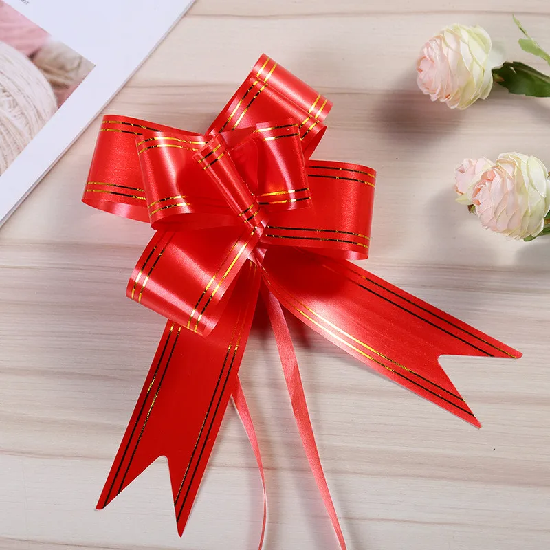 red 10 шт. Weding подарки для гостей DIY Pull луки подарок ленты День Святого Валентина подружки невесты подарочные свадебные сувениры и подарки персонализированные - Цвет: red