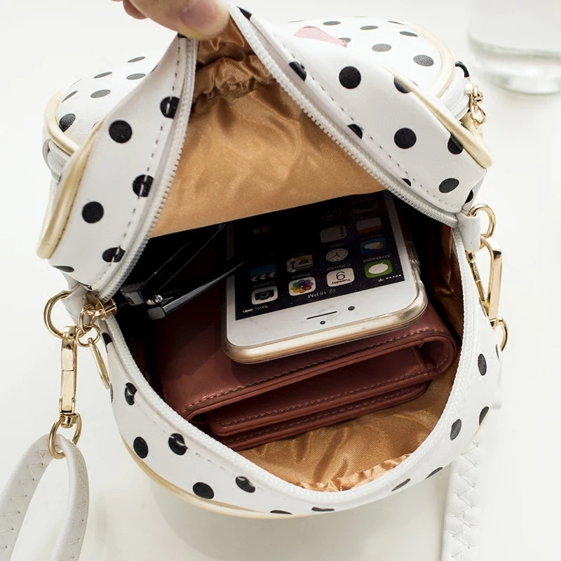 UKQLING дизайнерская сумка через плечо маленькая на для женщин сумки в горошек