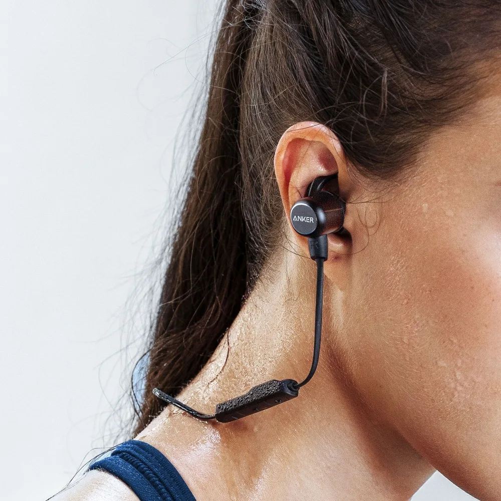 [Модернизированный] Anker SoundBuds тонкая беспроводная гарнитура легкий Bluetooth 4,1 наушники IPX5 Водонепроницаемость Спорт гарнитура с микрофоном