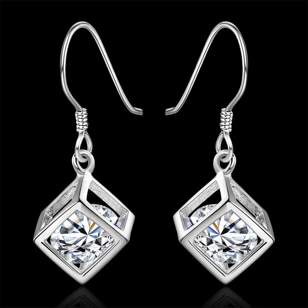 E583 Оптовая Продажа Модные с серебряным покрытием Jewelry Серьги падения мотаться