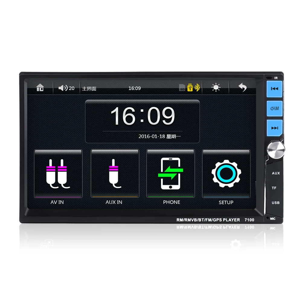 2 din автомагнитола " HD сенсорный экран плеер mirrorlink Android 9 Iphone MP5/SD/FM/MP4/USB/AUX/Bluetooth Авто Аудио для камеры
