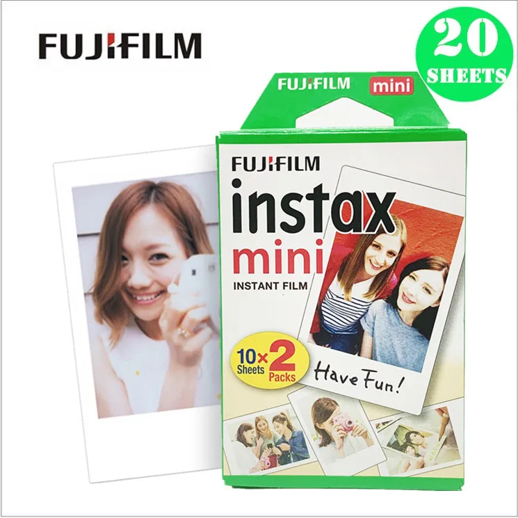20 sheets Пленка Fujifilm Instax Mini 10 20 30 40 50 60 100 листов 3 дюйма для мини 9 Polaroid FUJI Instant Photo camera mini 9 8 7s 70 90 - Цвет: 20 sheets