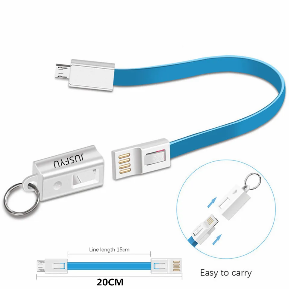 Короткий мини брелок USB кабель провод для быстрого заряда Micro USB C type C для iPhone iPod Android зарядное устройство синхронизации данных зарядный кабель шнур