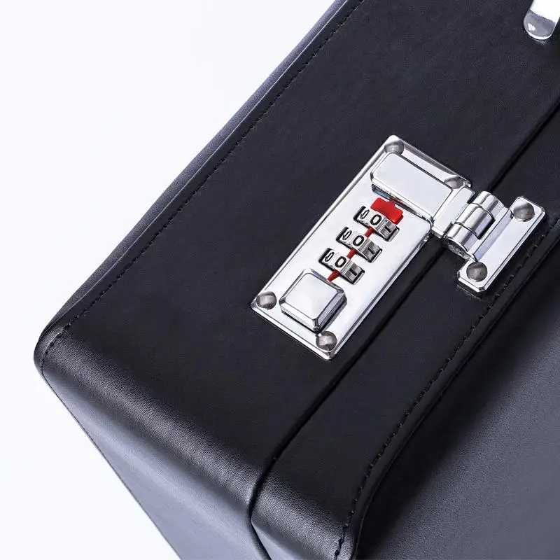 Мужской деловой Кожаный Чемодан кодовый портфель для ноутбука