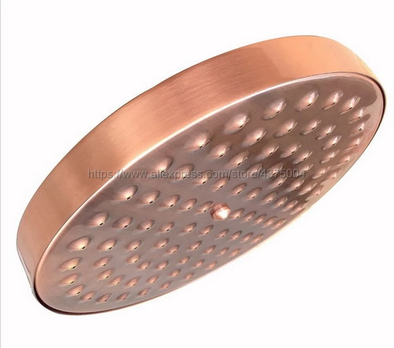 7 7 inch round rainfall shower head rainfall bathroom top sprayer antique red copper rain showerhead nsh032 free global shipping