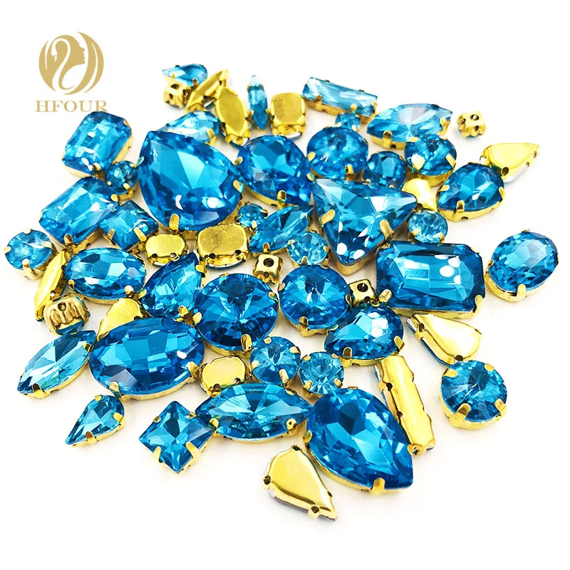 2018 новый продукт золотая основа смешанные формы размеры озеро голубые