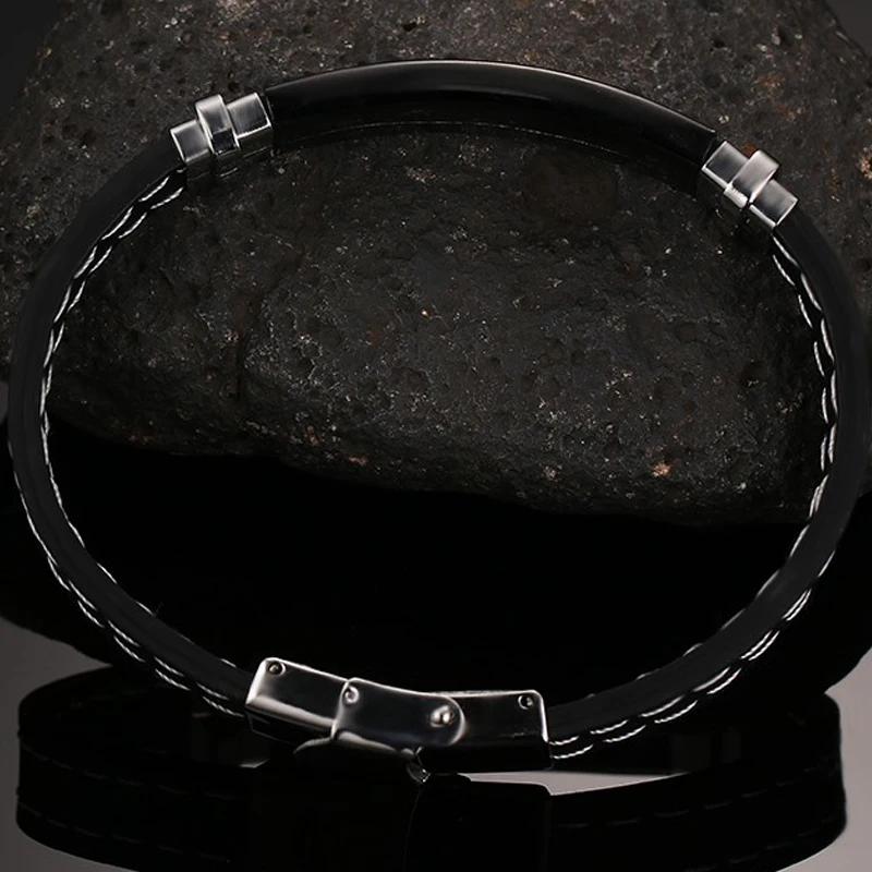 Черный женский гей гордыня Радуга Магнитный мужской браслет из нержавеющей