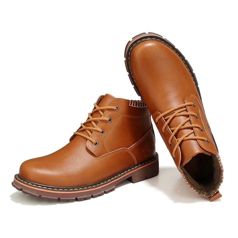 Осень и зима мужчины Мартин сапоги чистые дышащая кожа высокие для Британского