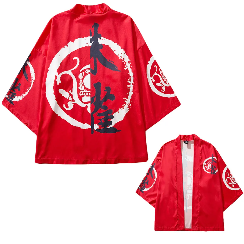 Мужская блузка в японском стиле Харадзюку летняя Свободная с принтом 5 29|Одежда