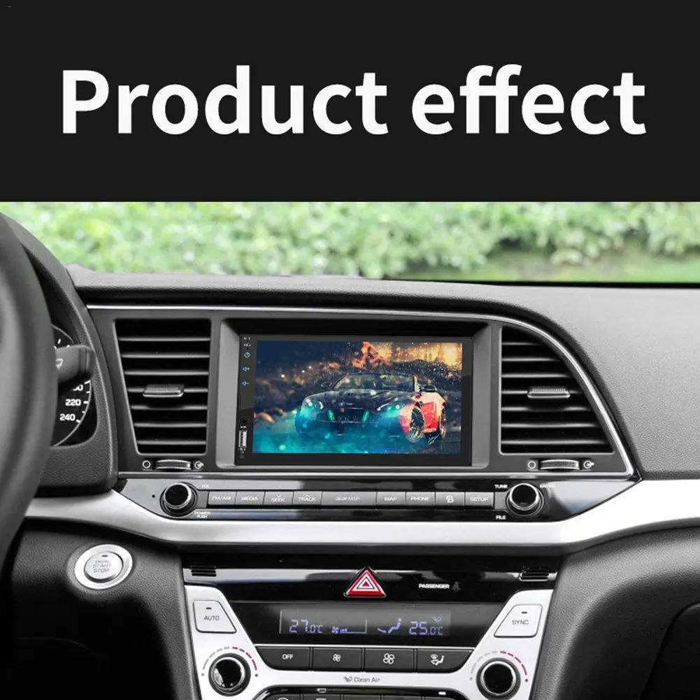 7 дюймов 2 DIN Apple Carplay автомобильное радио Bluetooth MP5 сенсорный экран плеер FM стерео AUX RCA аудио Поддержка Android/IOS