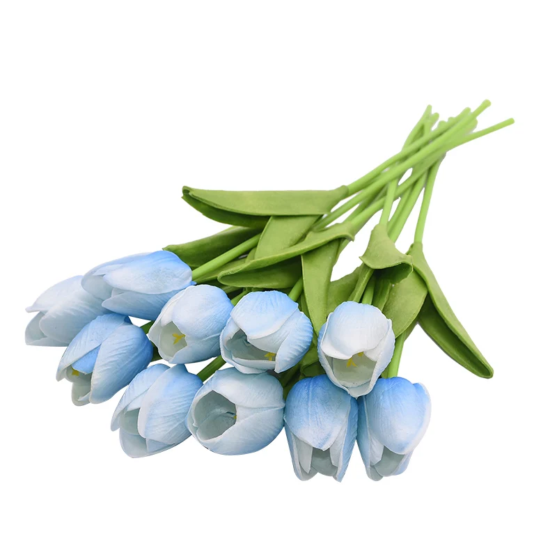 F08 10 шт./лот ПУ-тюльпаны Искусственные цветы настоящие на ощупь искусственные украшения мини тюльпаны для домашнего украшение в виде свадебного букета цветы - Цвет: F08