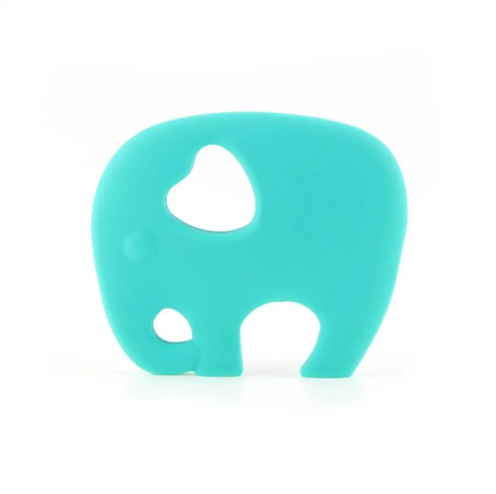 turquoise Elephant TYRY. HU 1 шт., силиконовый Прорезыватель для зубов в виде слона, ожерелье для прорезывания зубов, подвеска для прорезывания зубов - Цвет: turquoise Elephant